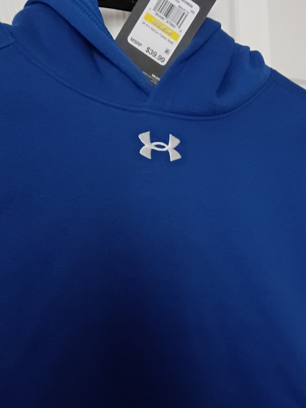 Under Armour Royal Blue Hoodie with White Logo